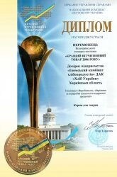  Диплом всеукраинского конкурса-выставки лучший отечественный товар 2006 года 